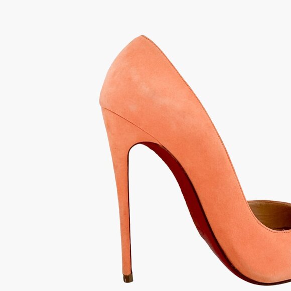 Christian Louboutin So Kate 120 Pumps EU 38 US 8 Orange Suede Pointed High Heel - Picture 12 of 13